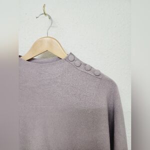 Vila Milano Women's sweater, purple, size medium, button decals, sleek, classy